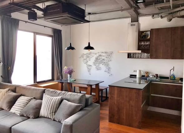 living room and room interior of Villa Asoke Condominium