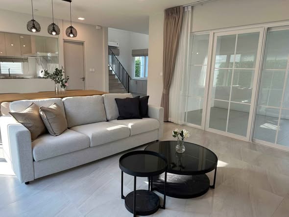 living room and room interior of Villaggio 3 Srinakarin-Bangna
