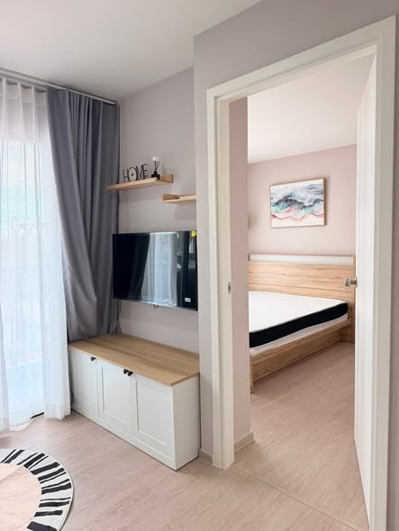bedroom of Wela Condo เคหะ-ราม สเตชั่น คอนโดติดสถานี MRT เริ่ม 1.29 ล้าน พร้อมอยู่ปลายปี 67 คอนโดรามคำแหง คอนโดมีนบุรี คอนโดร่มเกล้า