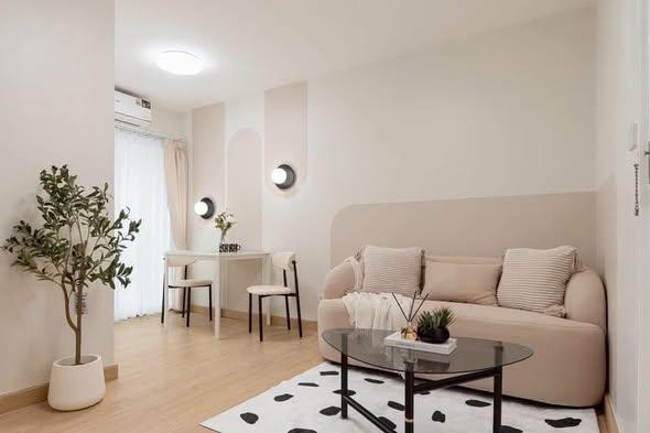 living room and bedroom of ไอคอนโด งามวงศ์วาน 2