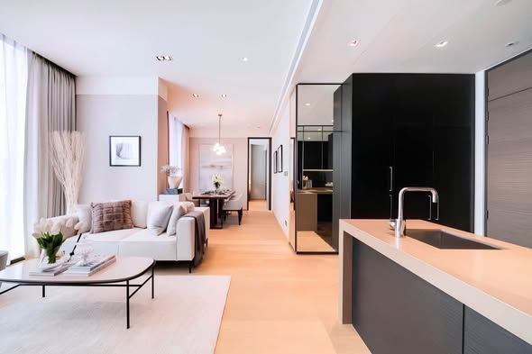 living room and kitchen of 28 Chidlom