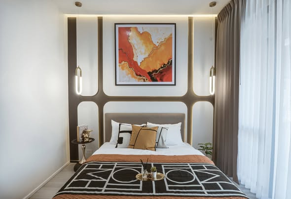 bedroom of บราวน์ คอนโด รัชดา 32