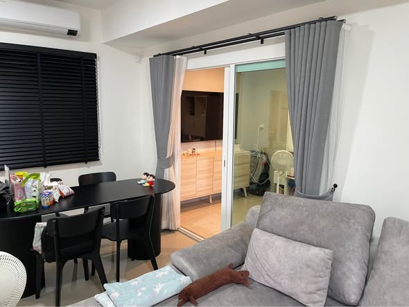 bedroom and living room and room interior of พลีโน่ รามอินทรา – บางชัน สเตชั่น Pleno Ramintra – Bangchan Station