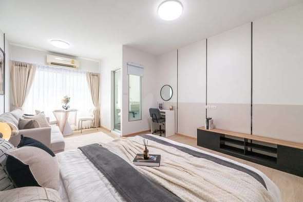 bedroom and living room and room interior of A Space ME Sukhumvit 77