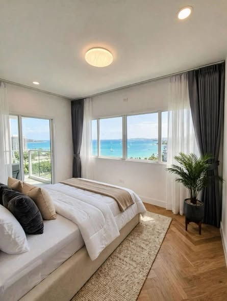 bedroom of A.D. condo Hyatt