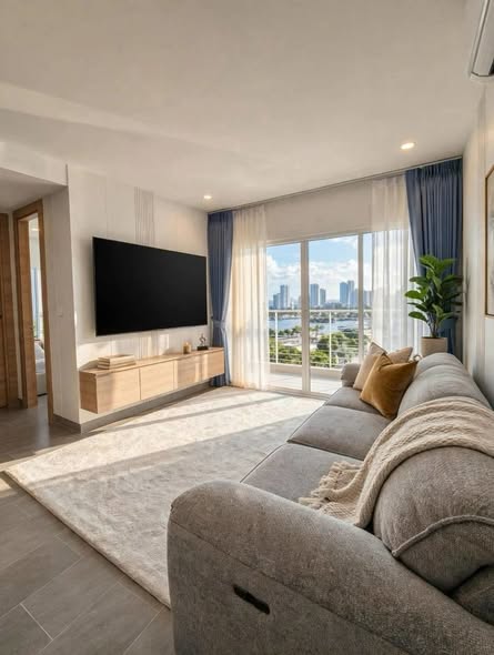 bedroom and living room of A.D. condo Hyatt