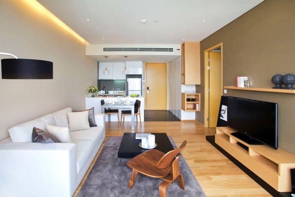 living room of AEQUA Residence Sukhumvit 49 dad no3