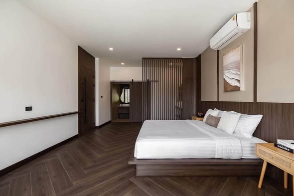 bedroom and room interior of พูลวิลล่ากรุงเทพ Airy Ville Bangkok
