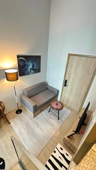 living room of Altitude Unicorn Sathorn