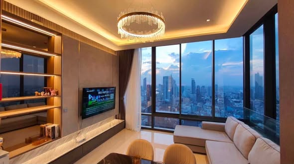 bedroom and living room of Ashton Silom