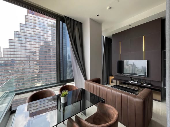 living room and bedroom of Ashton Silom