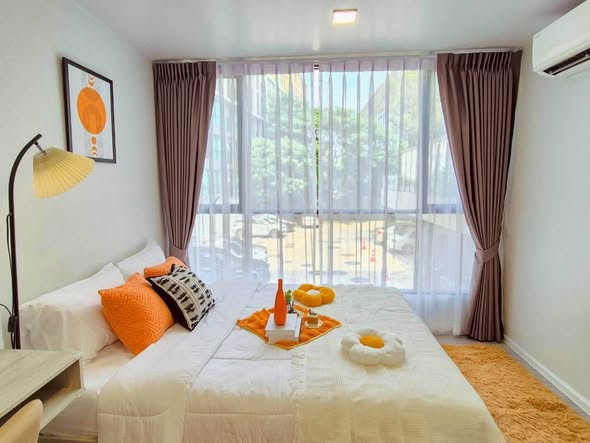 living room and bedroom of Atmoz Tropicana Bangna