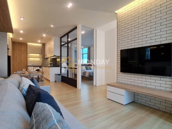 living room and bedroom and room interior of Baan Sathorn Chao Phraya
