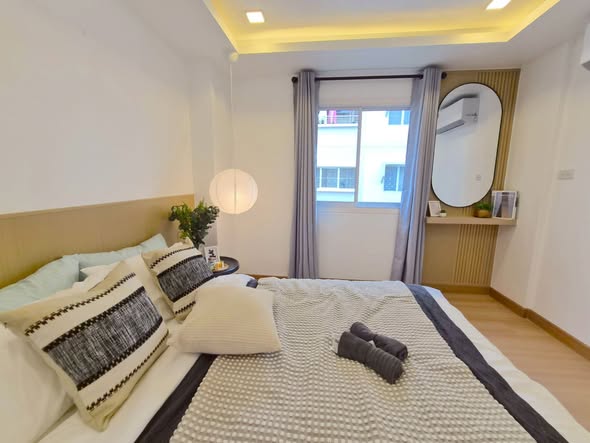 bedroom of ห้องเช่าโครงการเอื้ออาทรป่าตัน เชียงใหม่