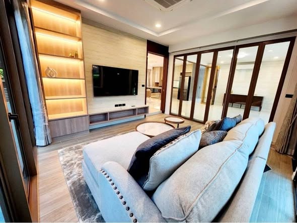 living room and bedroom and room interior of Burasiri Krungthep Kreetha