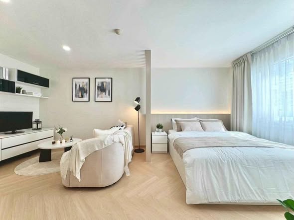 bedroom and living room of Condo One Ladprao 18