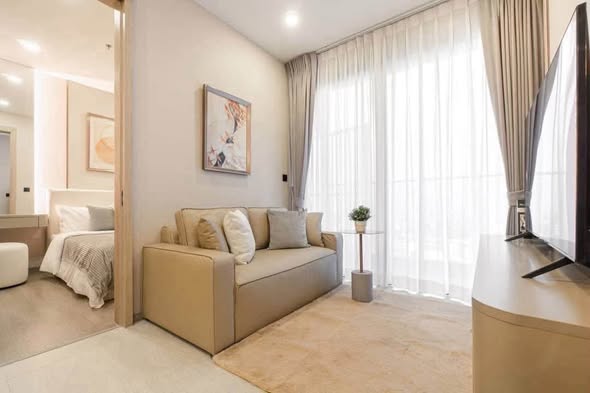 living room and bedroom of Cooper Siam