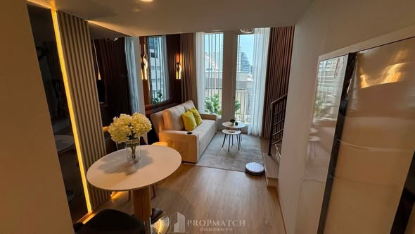 living room and bathroom of Culture Chula คัลเจอร์ จุฬา