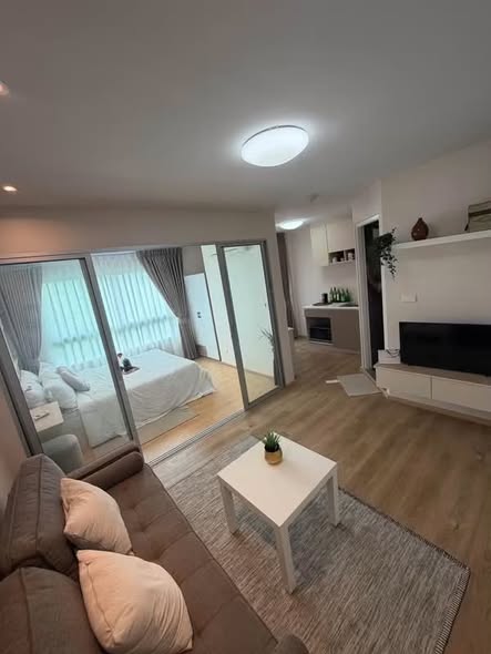 living room and bedroom and room interior of D Condo Rattanathibet
