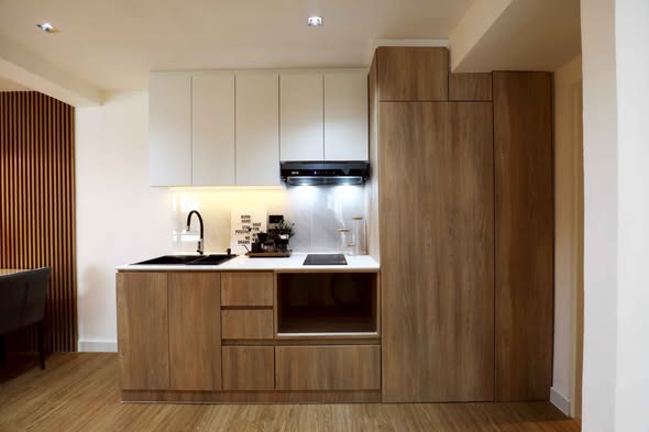 room interior and kitchen of Eastwood Park Condominium