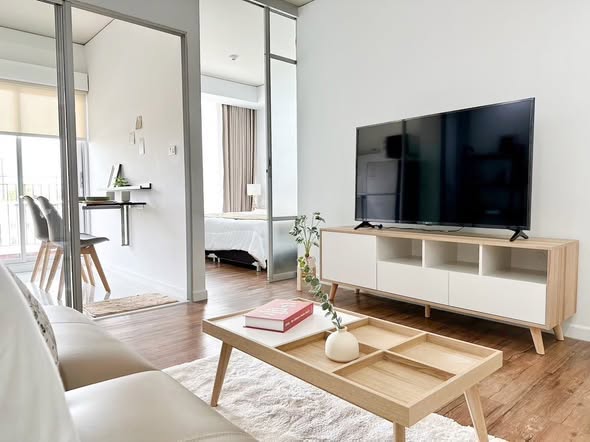 living room and room interior of Fah Dome Condominium