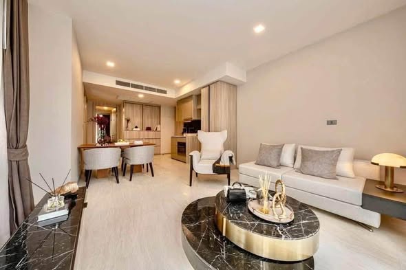 living room and bedroom of Fynn Sukhumvit 31