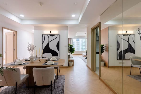 living room and room interior of Hampton Thonglor 10 แฮมป์ตัน ทองหล่อ 10