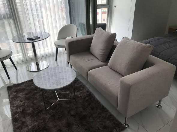 living room and room interior of HYDE Sukhumvit 11