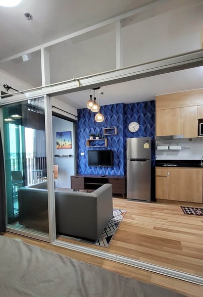 room interior and kitchen of Ideo BluCove Sukhumvit