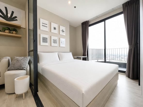bedroom of Ideo Mobi Sukhumvit Eastpoint
