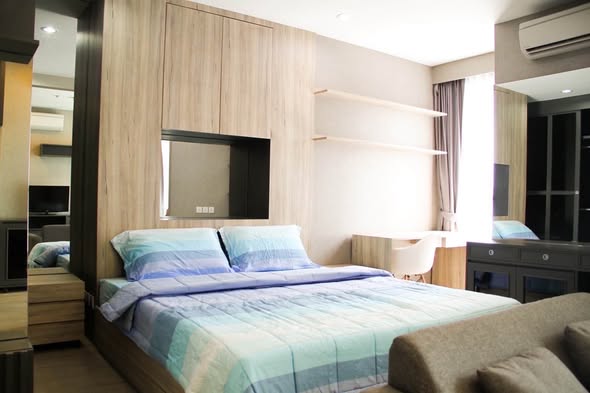 bedroom and room interior of Ideo Q Chula-Samyan