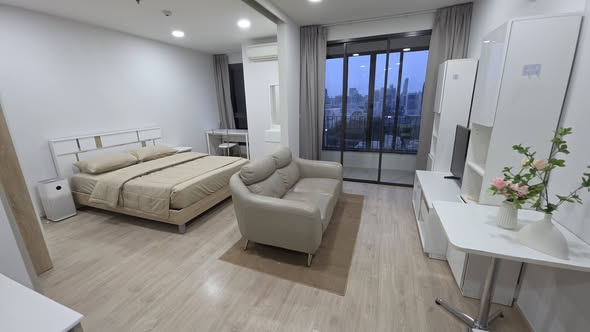 living room of Ideo Q Ratchathewi