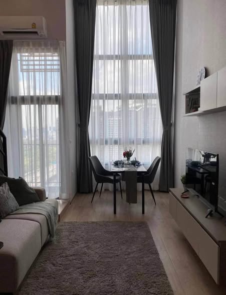 bedroom and living room of IDEO Rama9 – Asoke