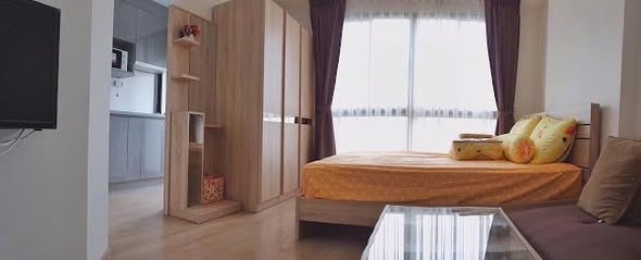 living room and bedroom of Ideo Sathon-Tha Phra