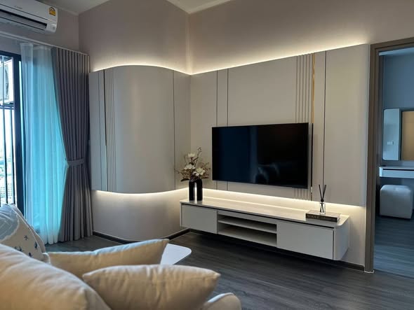 living room and bedroom of IDEO Sukhumvit Rama 4 ไอดีโอ สุขุมวิท-พระราม 4