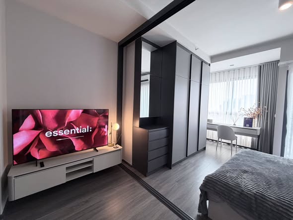 living room and bedroom and room interior of IDEO Sukhumvit Rama 4 ไอดีโอ สุขุมวิท-พระราม 4