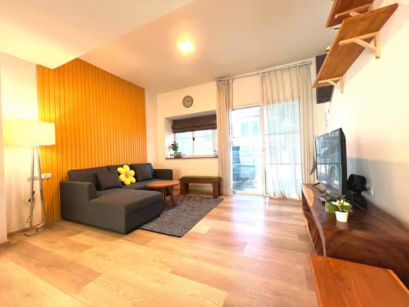 living room and bedroom of indy bangna ramkhamhaeng