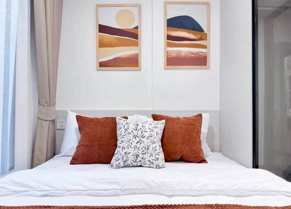 bedroom of Kave Wonderland Sales Gallery