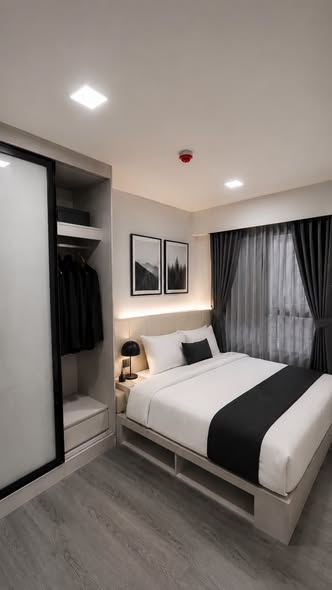 bedroom of Kave Wonderland Sales Gallery