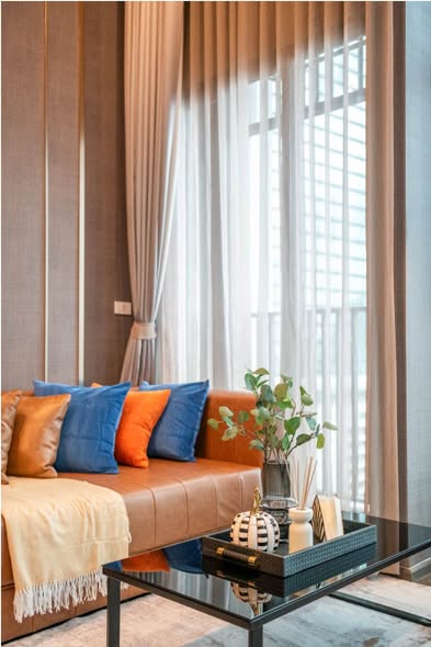 living room and bedroom and bathroom of KnightsBridge Space Rama9