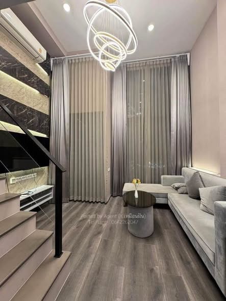 bedroom and living room of KnightsBridge Space Ratchayothin
