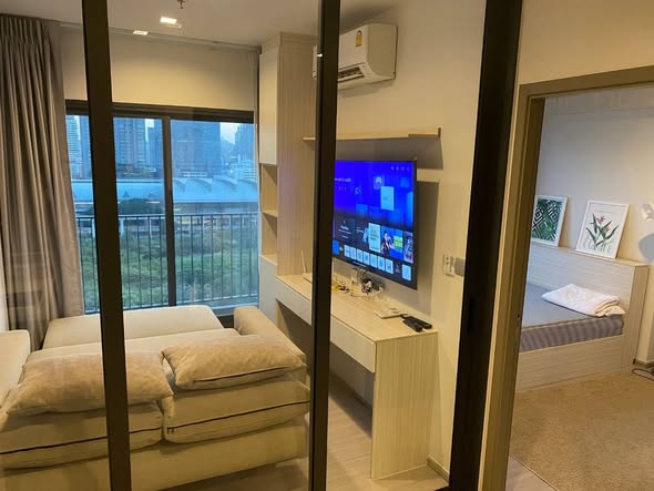 living room and bedroom and room interior of Life Asoke Hype