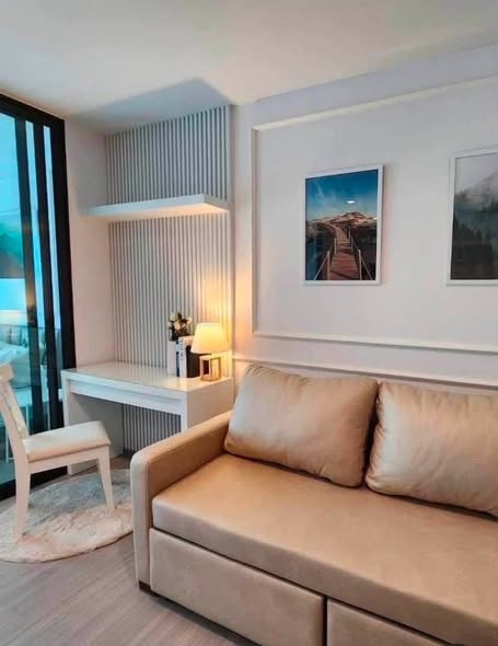 living room and bedroom of Life Sathorn Sierra ไลฟ์ สาทร เซียร์รา
