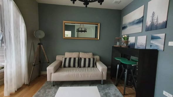living room of พรีมิโอไพร์ม เกษตรนวมินทร์