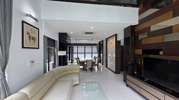 living room and bedroom of บ้านลุมพินี สวนหลวง ร.๙