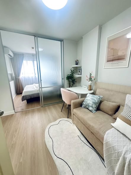 bedroom and living room of Lumpini Condotown Bangkhae