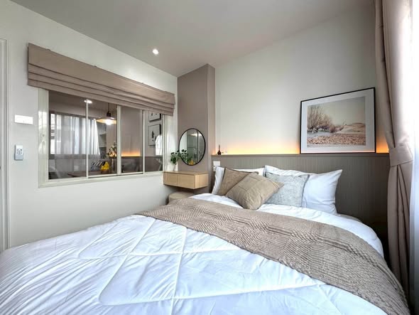 bedroom of Lumpini Place Ratchada-Tha Phra
