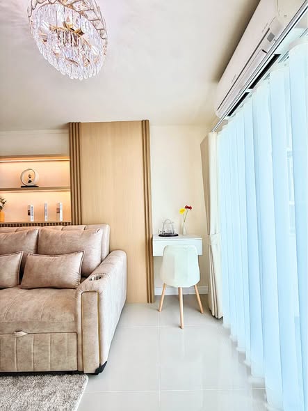 bedroom and living room and room interior and bathroom of Lumpini Ville Naklua – Wong Amat.