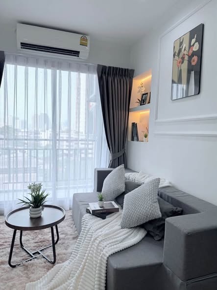 bedroom and living room of Lumpini Ville Rat Burana – Riverview 1