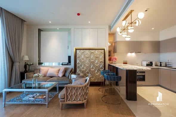 bedroom and living room of Magnolias Waterfront Residences